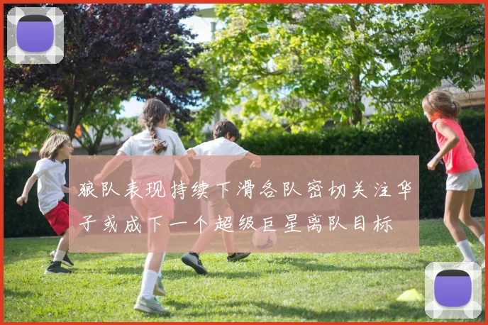 狼队表现持续下滑各队密切关注华子或成下一个超级巨星离队目标